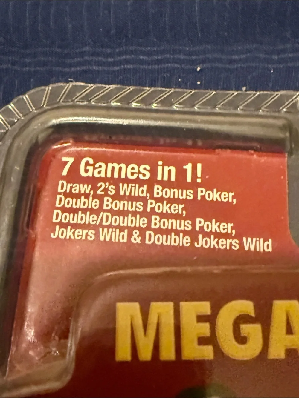 Mega Screen 7 In 1 Poker Hand Held Video Electronic Game 77801 New & Sealed